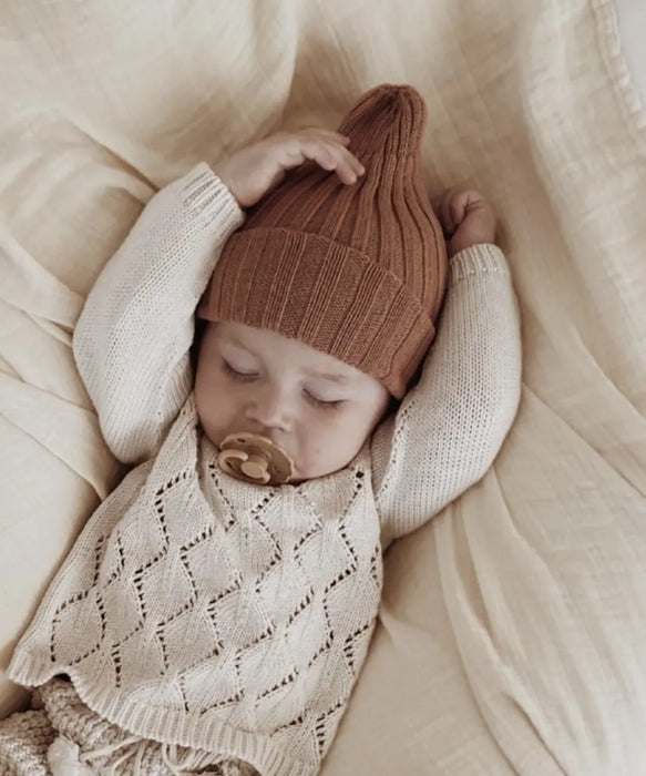 Arian Cotton Knit Sweater in Cream
