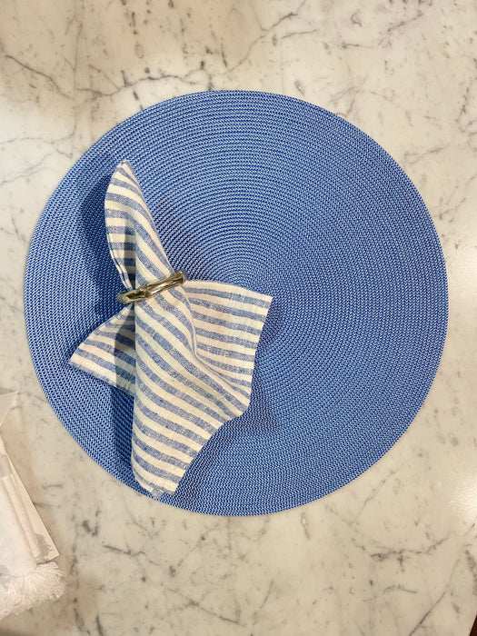 15" Round Placemat in Denim