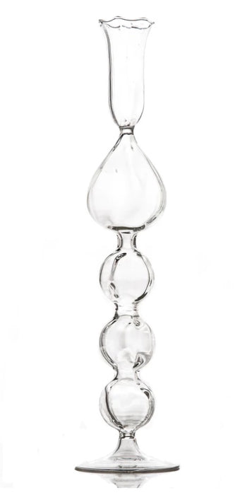 Clear Hand Blown Candle Sticks