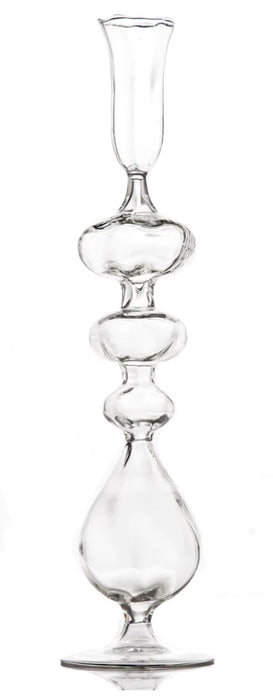 Clear Hand Blown Candle Sticks