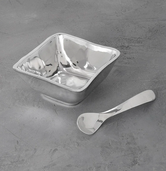 Small Square Bowl with Spoon
