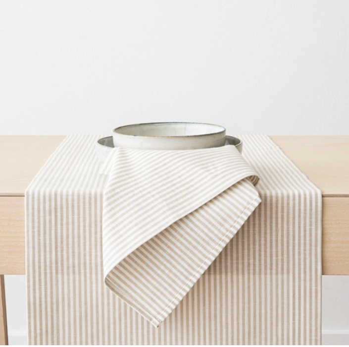 Linen Striped napkins?set 4