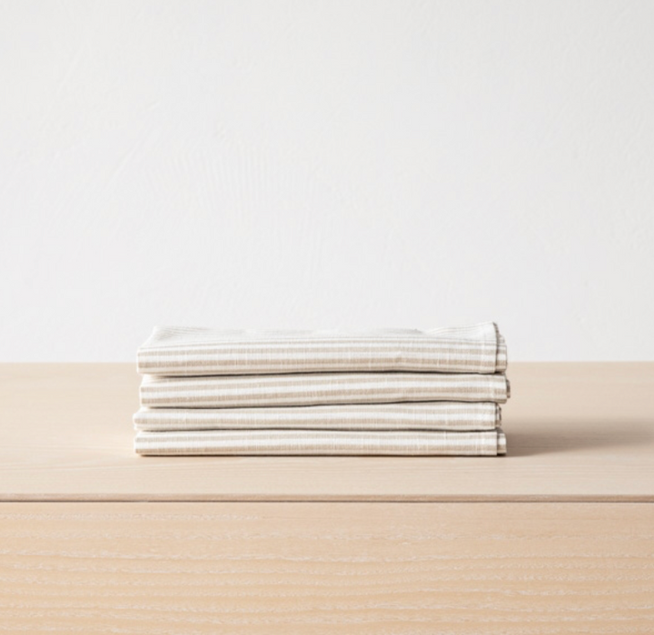 Linen Striped napkins?set 4