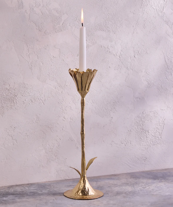 Gold Floral Candle Holders