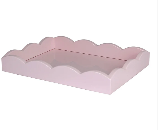 Small Pink Scalloped Tray