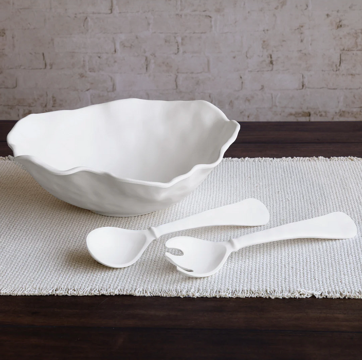 Vida Nube Melamine Medium Bowl with Salad Servers